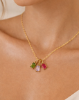 Rectangle Birthstone Necklace - Going Golden