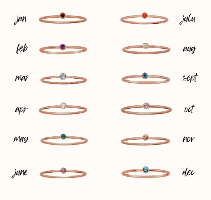 birthstone ring options