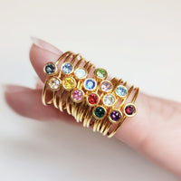 Gold Connected Stacking Rings - Going Golden