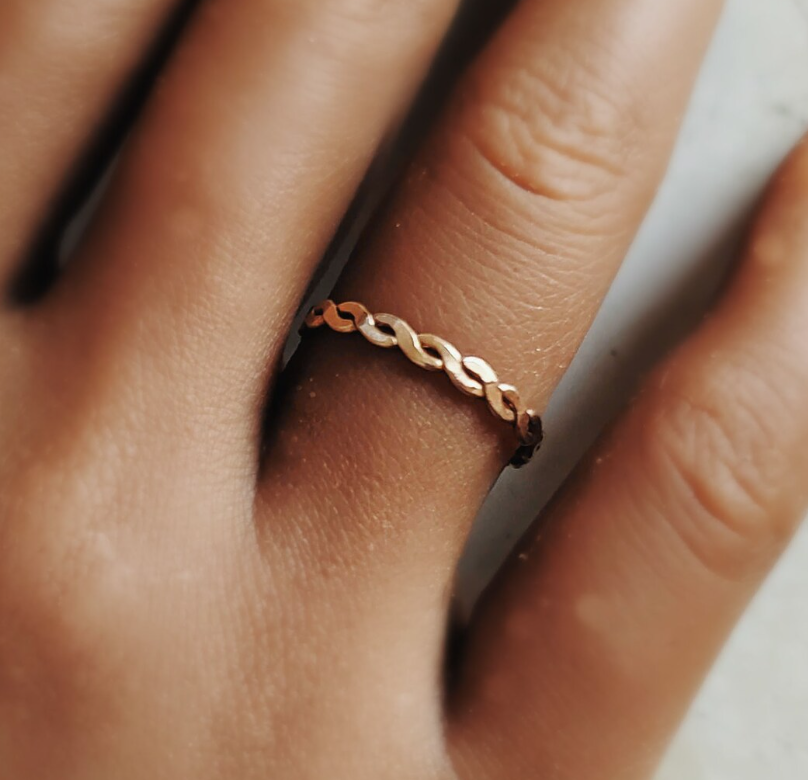 Woven Twist Ring - Going Golden
