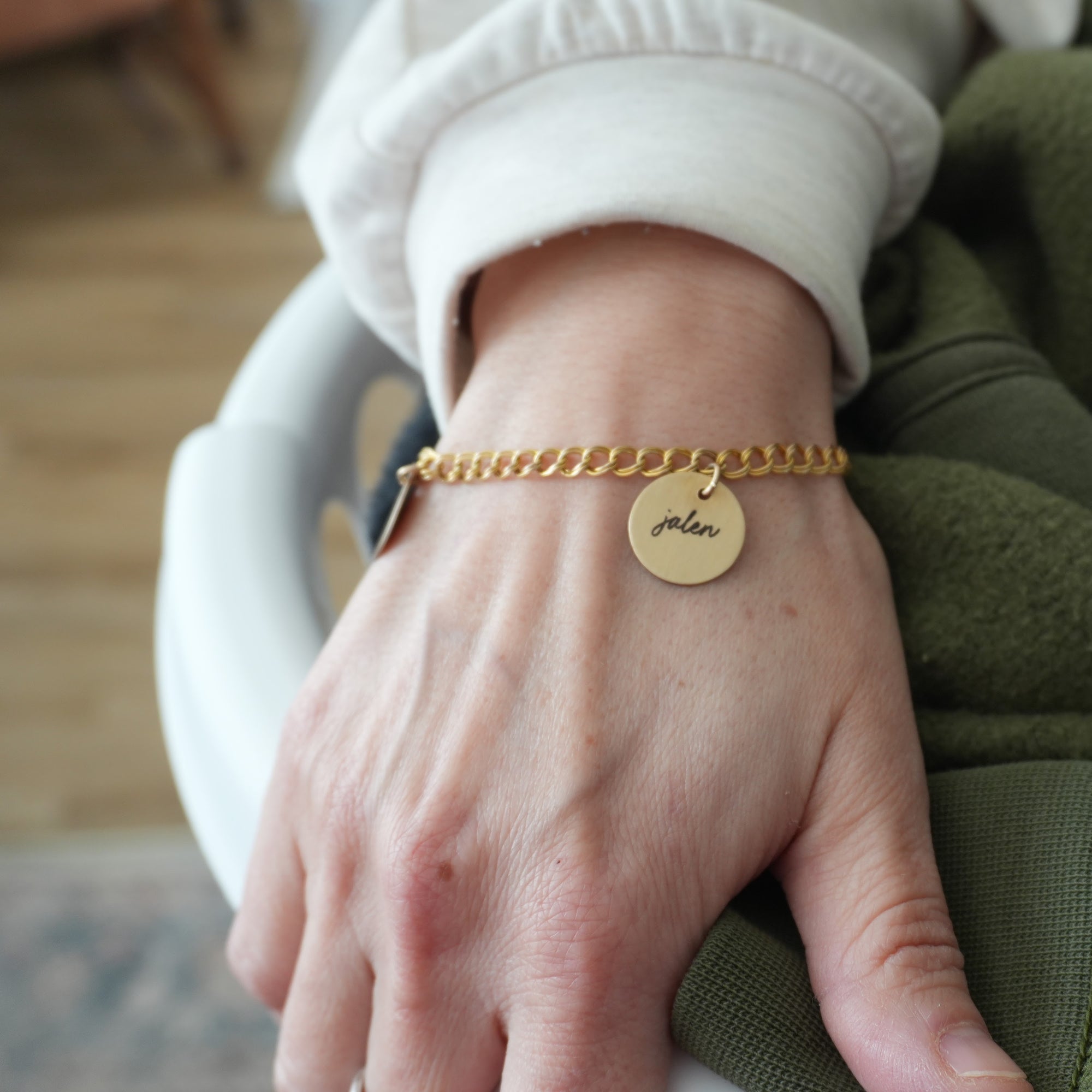 Personalized Disc Charm - Going Golden