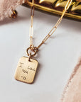 Custom Handwriting Rectangle Necklace