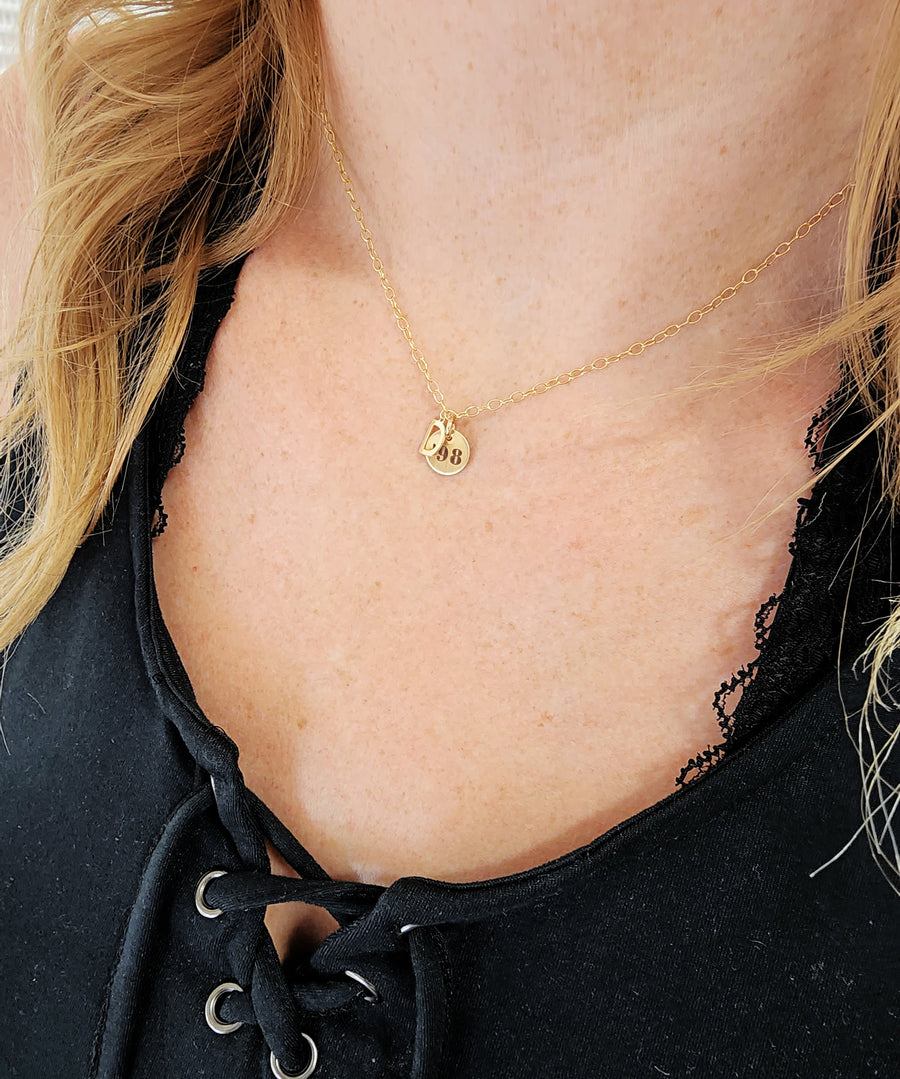 Year Initial Necklace