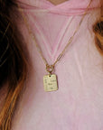 Custom Handwriting Rectangle Necklace