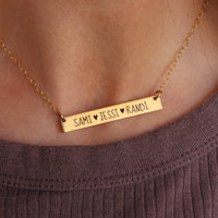 Gold Bar Name Necklace - Going Golden