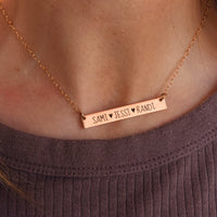 Gold Bar Name Necklace - Going Golden