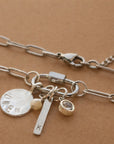 Silver Carabiner Paperclip Charm Necklace