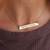 Gold Bar Name Necklace - Going Golden