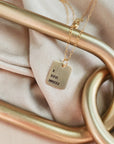 Roman Numerals Rectangle Necklace