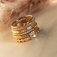 The Ivy Ring Stacking Ring Set - Going Golden