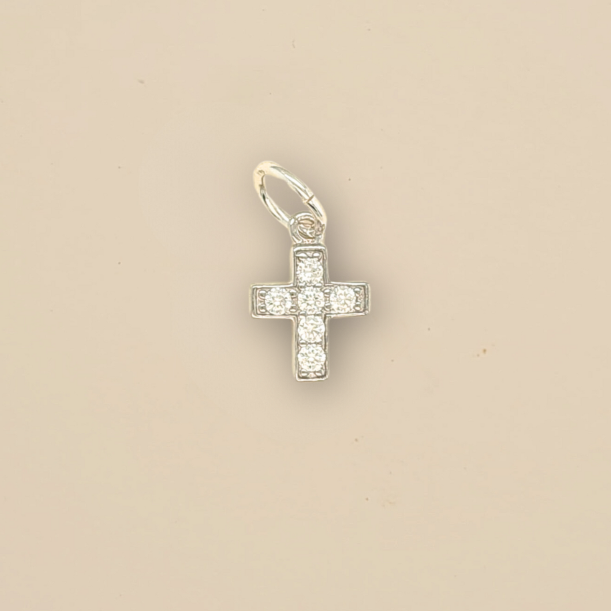 CZ Cross Charm - Going Golden