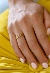 January Birthstone Stacking Ring - Going Golden