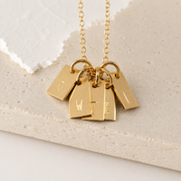 Dainty Gold Initial Tag Necklace
