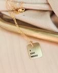 Roman Numerals Rectangle Necklace