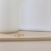 Clear CZ Stud Earrings - Going Golden