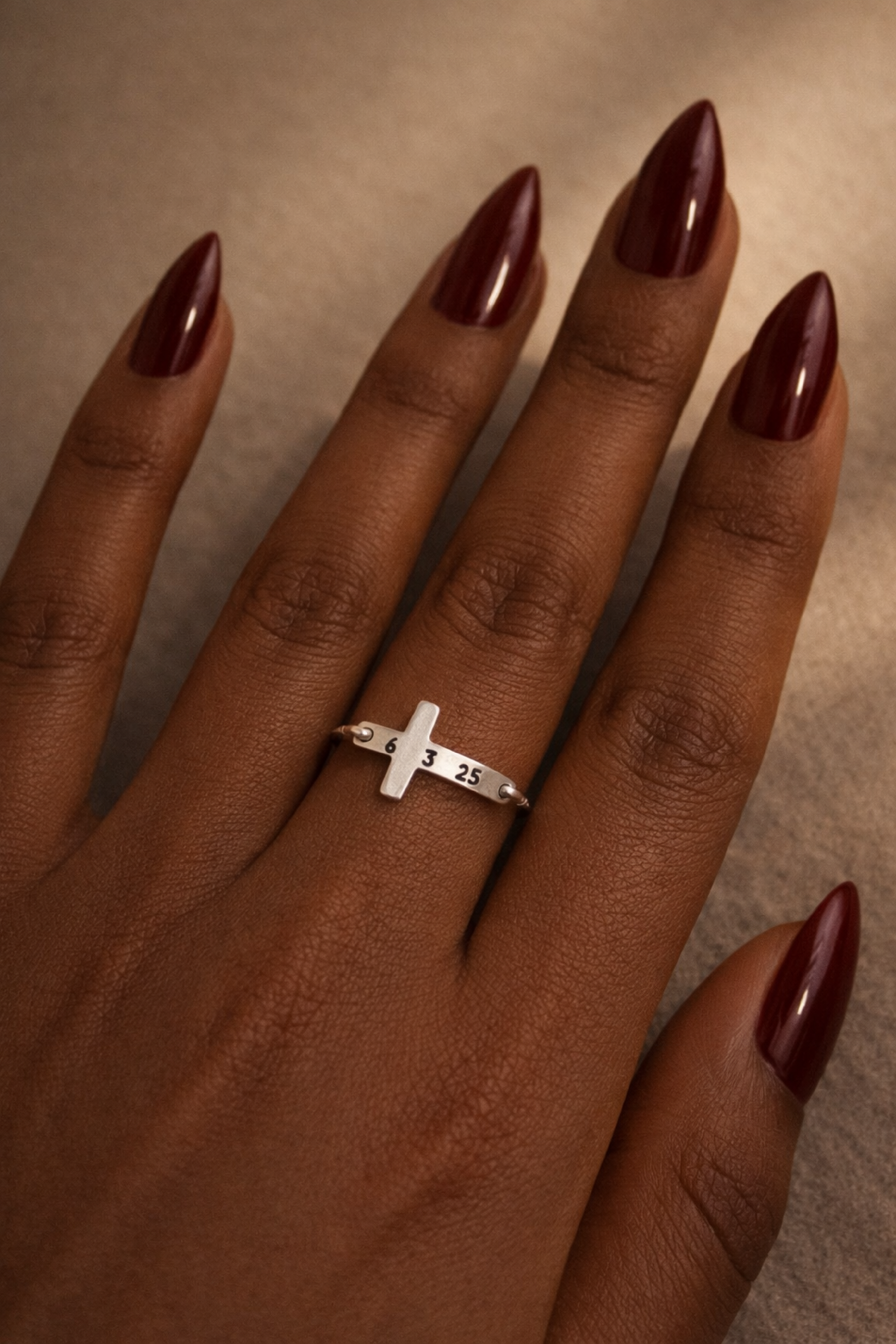 Personalized Cross Name Ring - Going Golden
