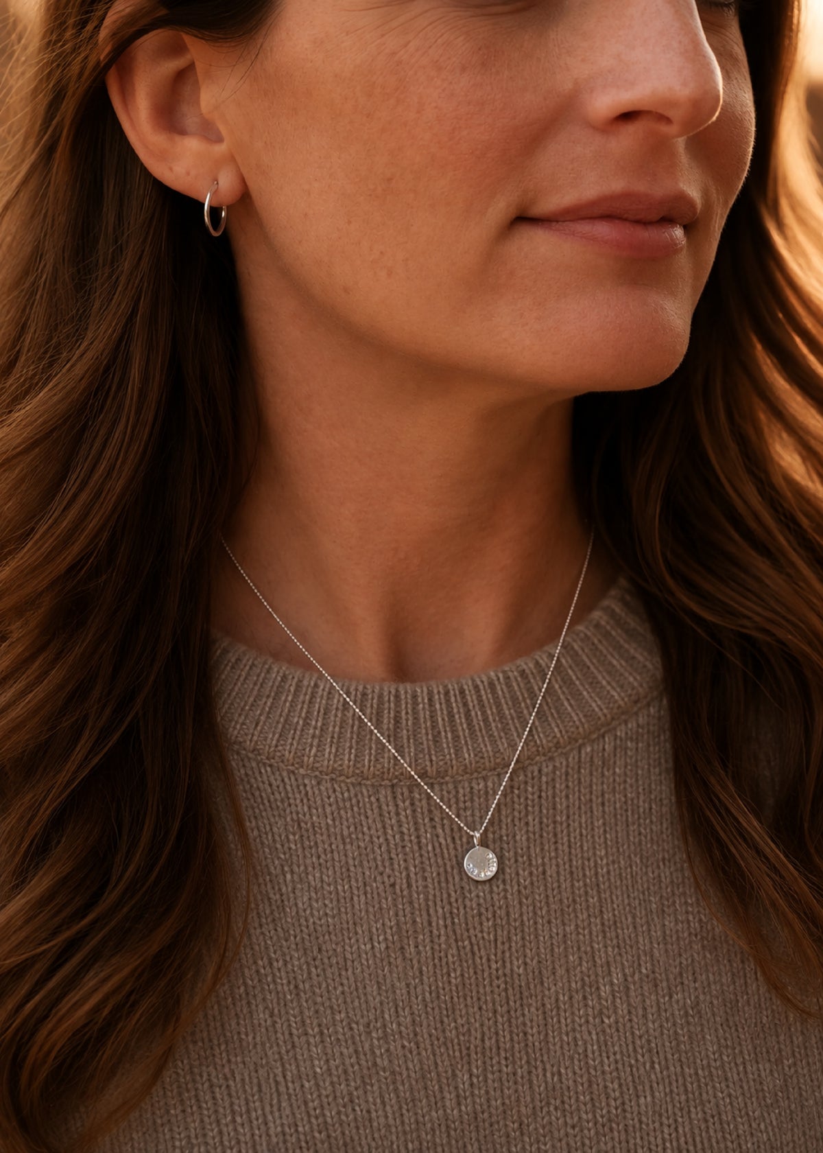 Mini Hand-Stamped Name Tag Necklace