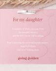 For My Daughter - Cross Ring - Going Golden
