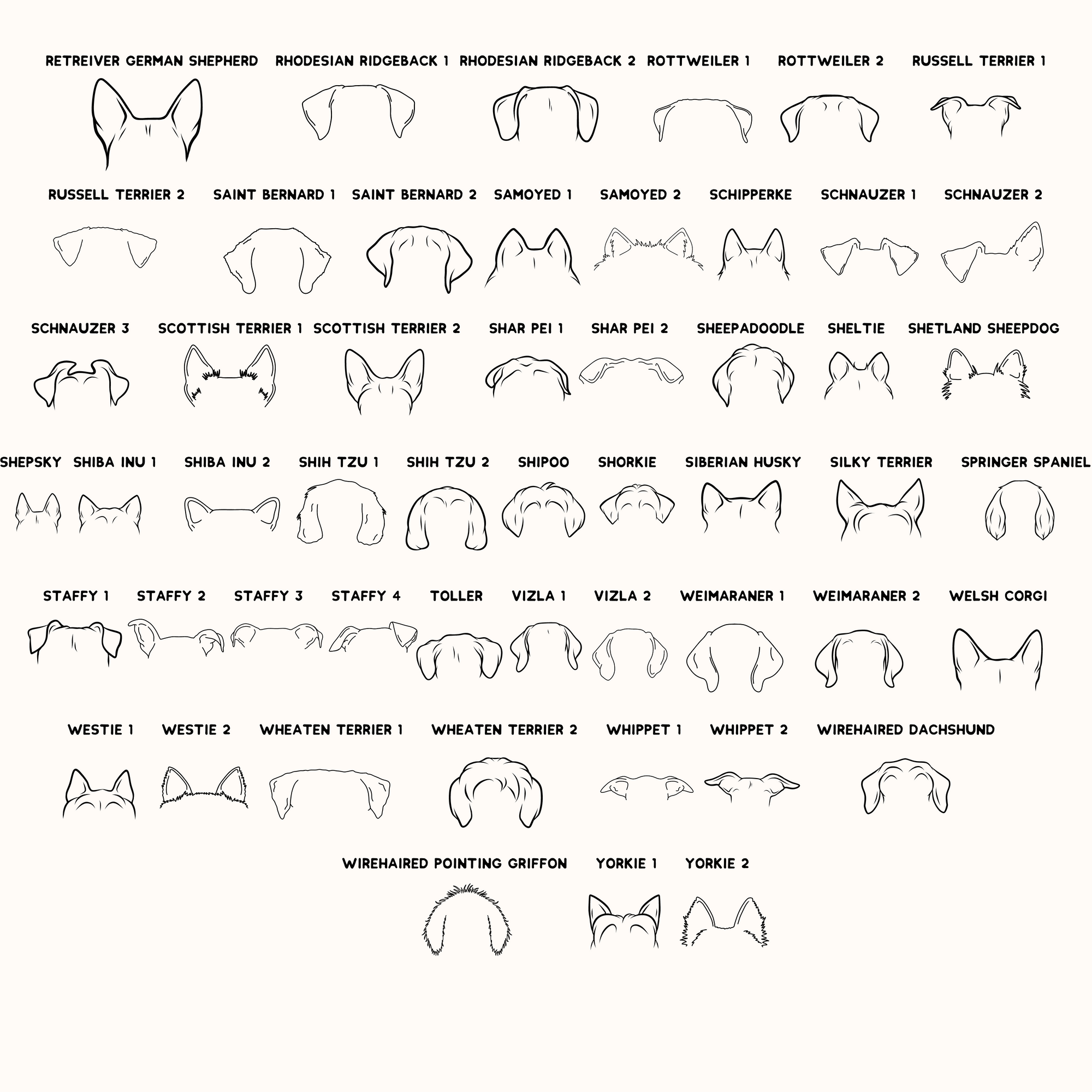 Dog Ear Ornament