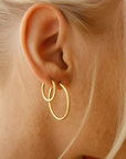 Minimalist Silver Hoop Earrings – Lightweight Everyday Hoops in Multiple Sizes
