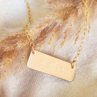 Short Gold Bar Necklace - Going Golden