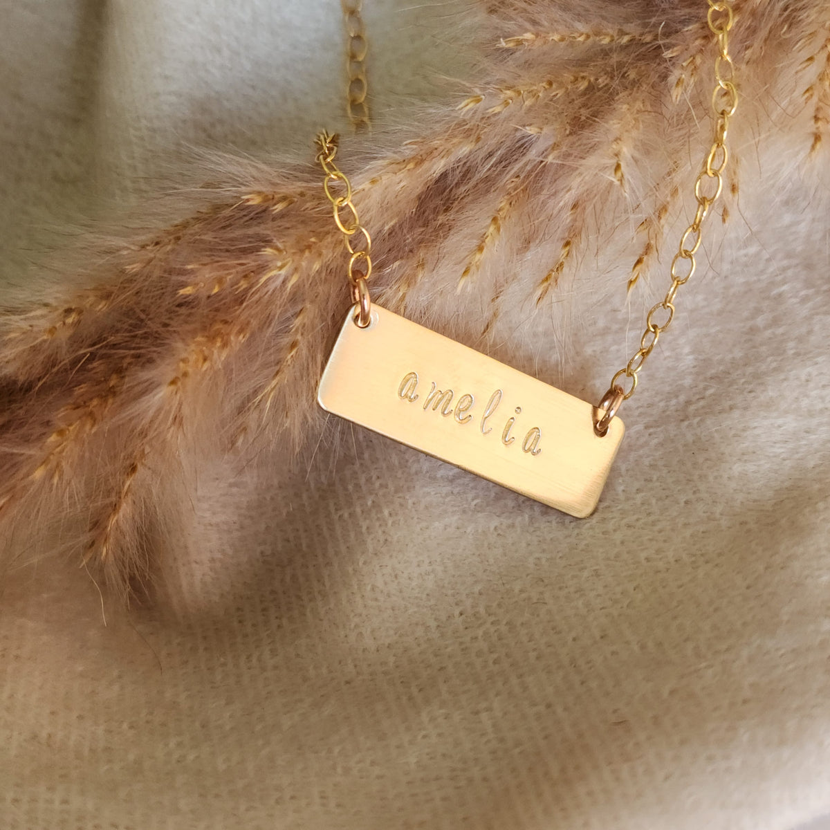 Short Gold Bar Necklace - Going Golden