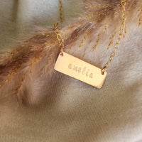 Short Gold Bar Necklace - Going Golden