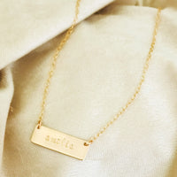 Short Gold Bar Necklace - Going Golden