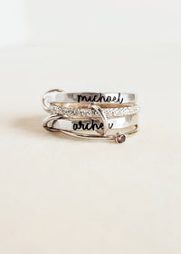 Personalized Connector Ring Set - Going Golden