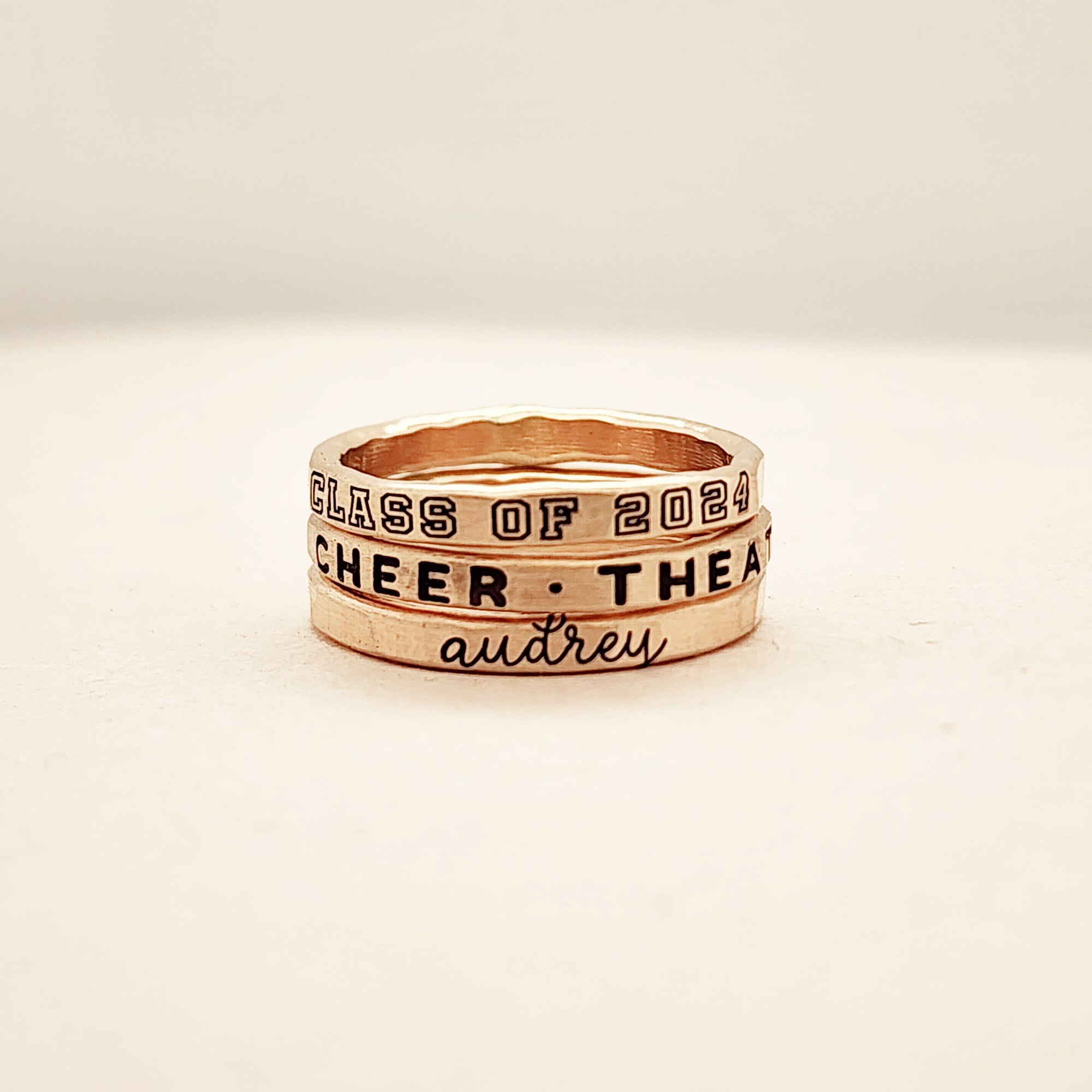 Stackable Class Ring Set - the Lucy