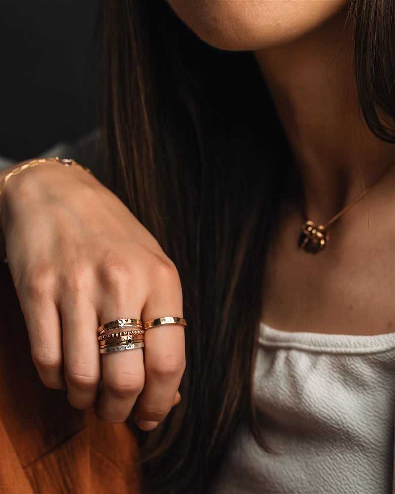 Mother's Day gift, rings with kids names on them