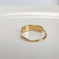Gold Handwriting Name Plate Ring - Going Golden