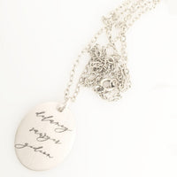 Personalized Oval Name Necklace – Sterling Silver or 14K Gold Filled - Going Golden
