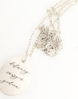 Personalized Oval Name Necklace – Sterling Silver or 14K Gold Filled