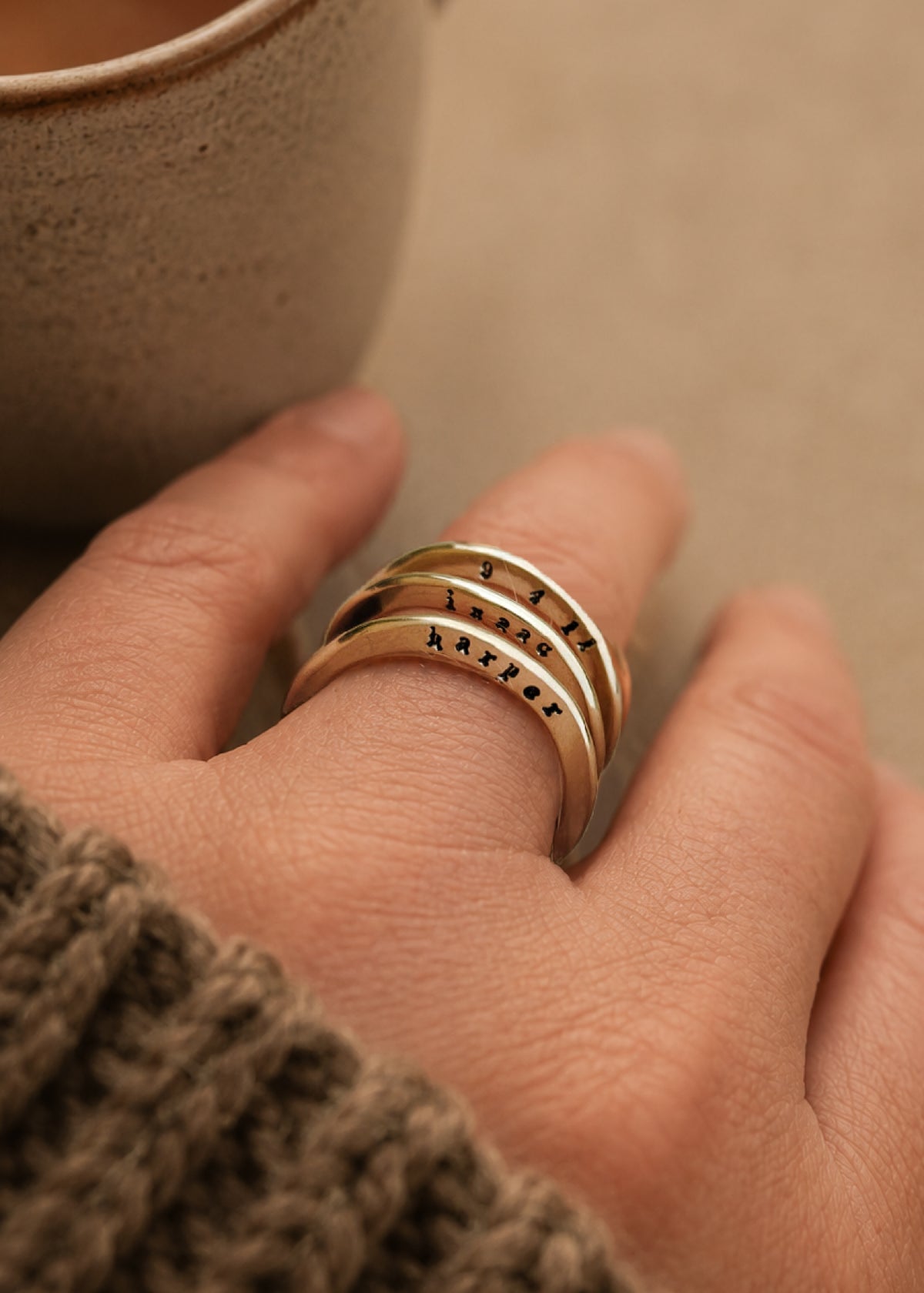Personalized Flat Name Ring