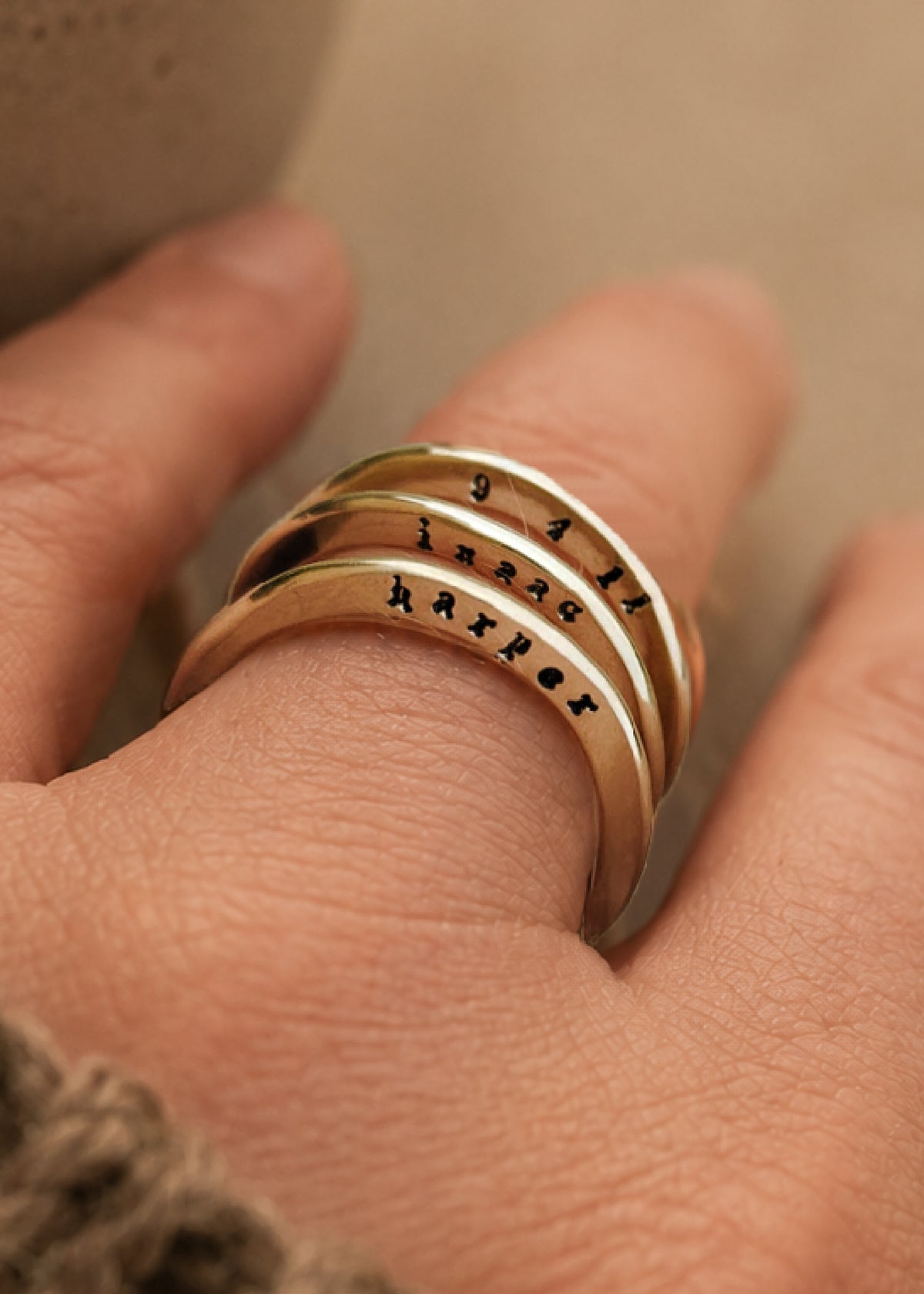 Personalized Flat Name Ring