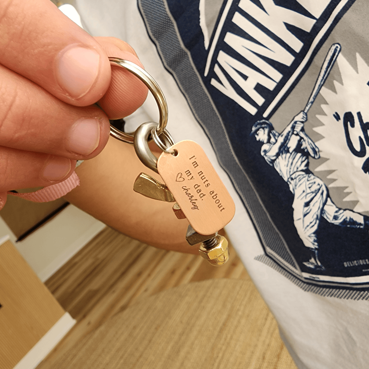 Nuts About Dad Keyring - Going Golden