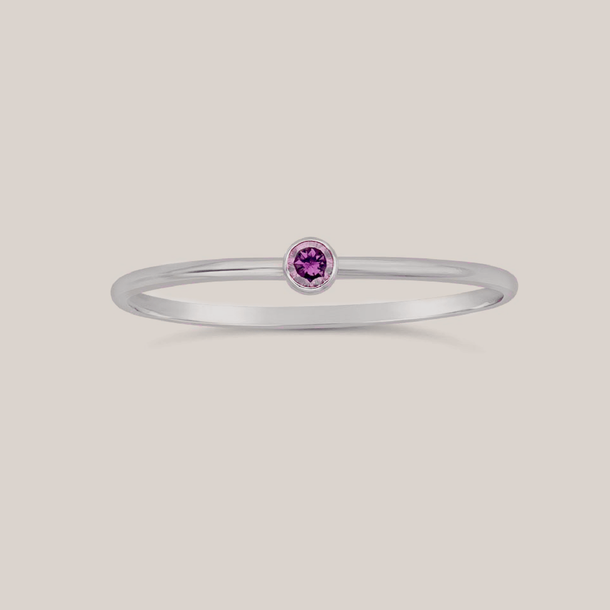 February Birthstone Stacking Ring - Going Golden