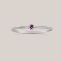 February Birthstone Stacking Ring - Going Golden