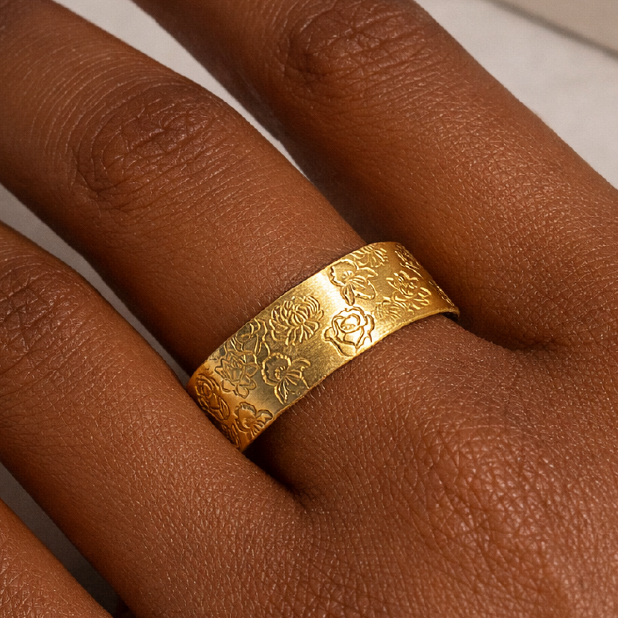 Brass Bouquet Cuff Ring - Going Golden
