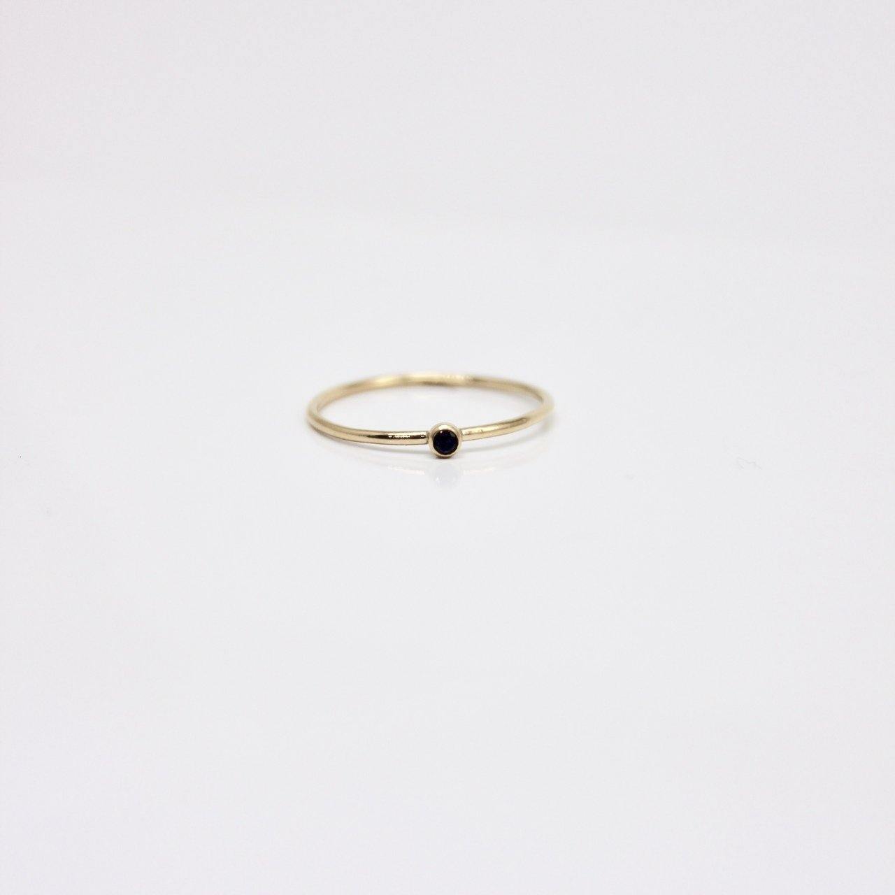 Black Gemstone Ring Last Chance - Going Golden