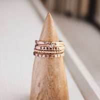 The Sienna Personalized Family Ring Stack - Going Golden