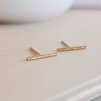 Sparkle Bar Earrings - Going Golden