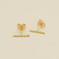 Sparkle Bar Earrings - Going Golden