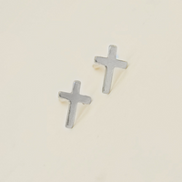 Dainty Cross Stud Earring - Going Golden