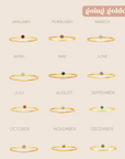 April Birthstone Ring - Going Golden