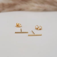 Gold filled bar earrings - Going Golden