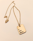 Roman Numerals Rectangle Necklace