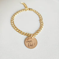 Gold Handwriting Charm Bracelet - Going Golden