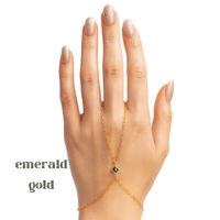 gold-filled sterling silver hand chain bracelet dainty adjustable